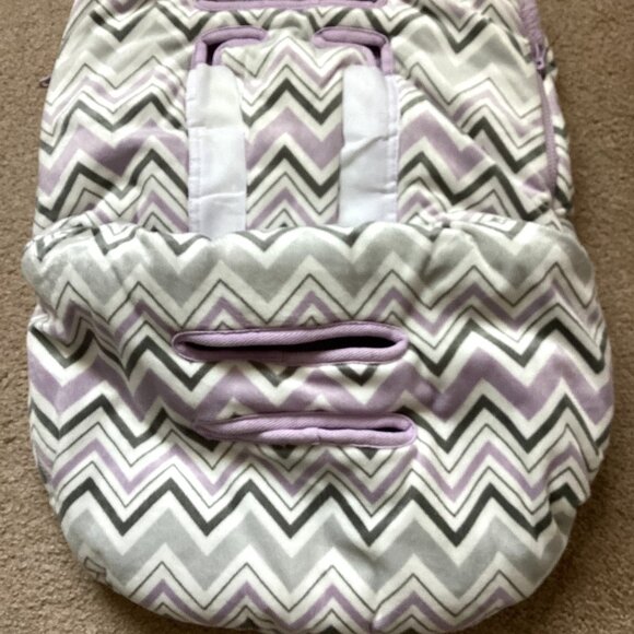Baby Toddler Stroller Bunting Bag Purple Fleece Lined Winter Warm Cozy Soft - Picture 2 of 6